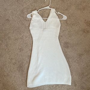 Cute WHITE Knitted Dress